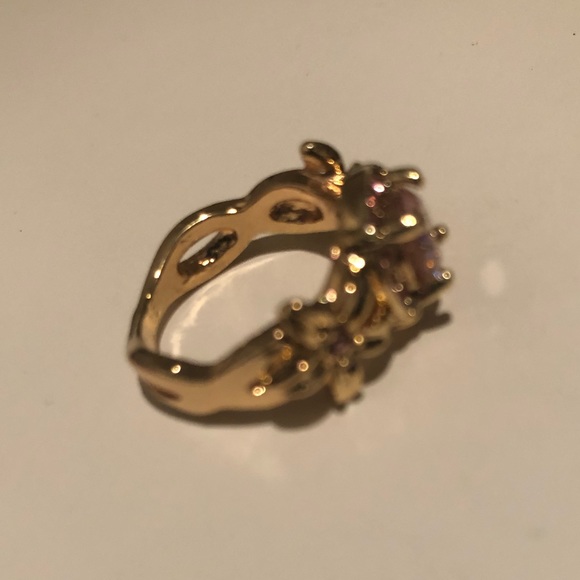 Gold Filled Pink Sapphire Ring - Size 7 - Picture 4 of 6